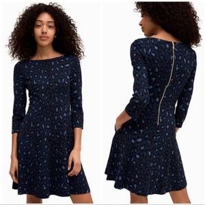 NWOT Kate Spade leopard ponte dress